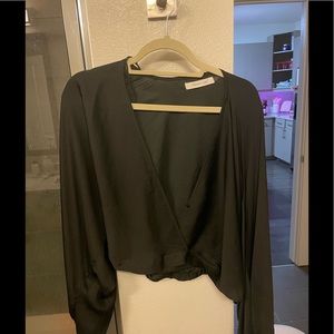 Boutique Black Long-sleeve Blouse